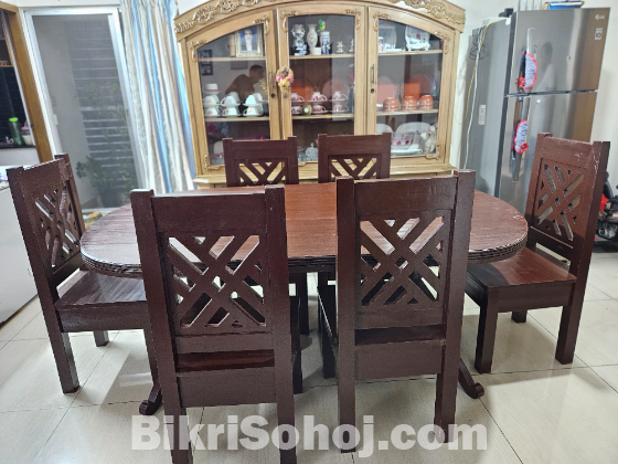 DINING TABLE WITH 6 CHAIRS